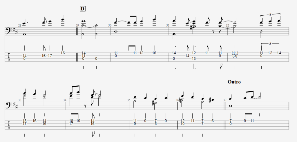 アホールニューワールドの初級サビ楽譜サンプル画像
